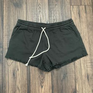 Aerie frayed drawstring shorts